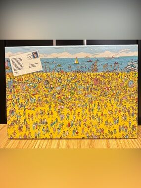 Vintage 1989 Where’s Waldo? On the Beach Jigsaw Puzzle #623 Complete 100 Pieces